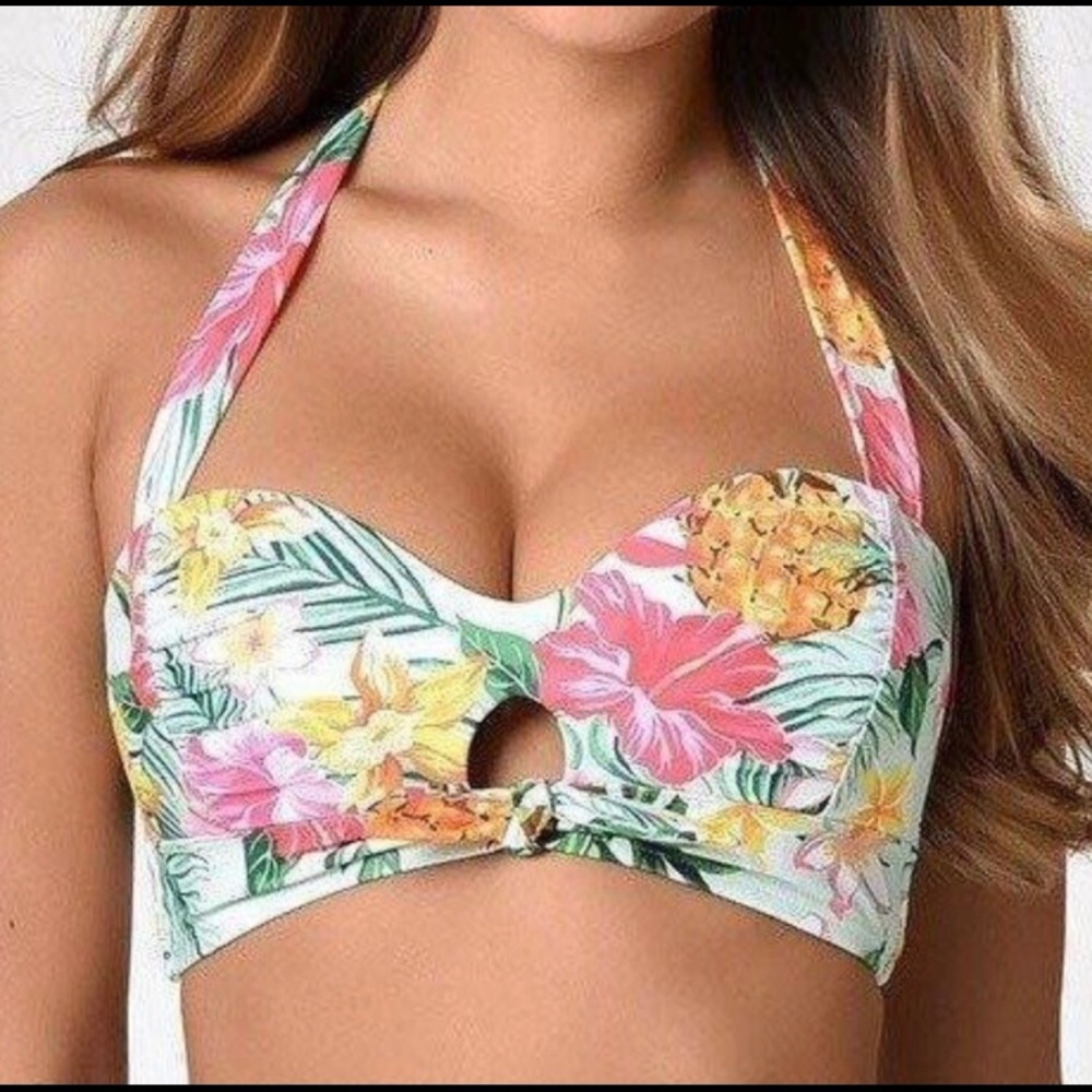 Tropical Halter Swim Top and Bottom - Picture 2 of 4